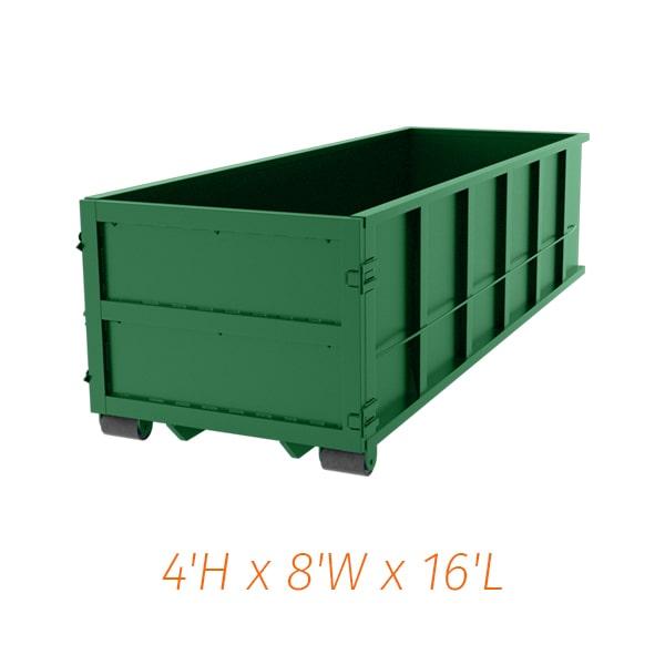 15 yard dumpsters are ideal for medium-sized projects, such as kitchen or bathroom renovations, small basement cleanouts or landscaping projects